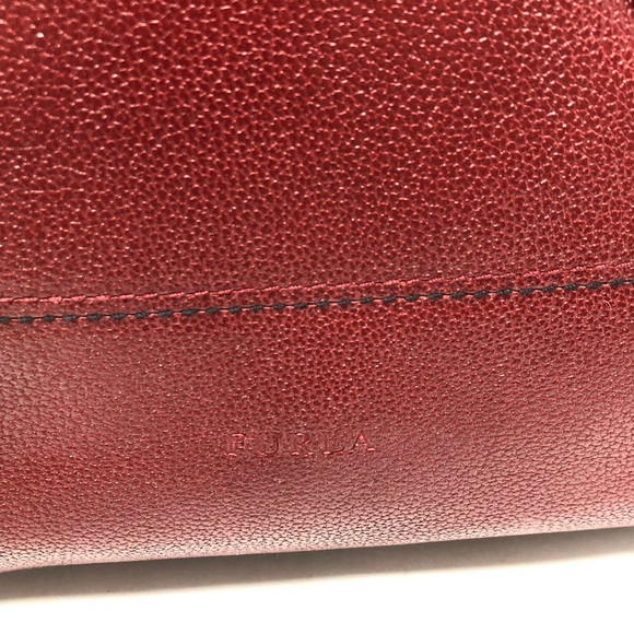 FURLA brick red bowler bag, vintage, made in Italy - Picture 6 of 8